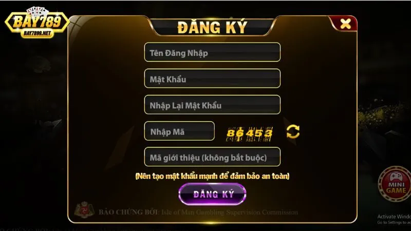 Hướng dẫn quy trình đăng ký Bay789 chi tiết